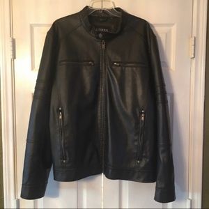 Guess Men Black Jacket Sz XL